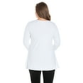 thumbnail image 3 of 24seven Comfort Apparel Long Sleeve Swing Plus Size Tunic Top, 3 of 4