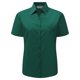 thumbnail image 1 of Russell Collection- Camisa de manga corta de popelín y poliéster/algodón de fácil cuidado para mujer (Verde botella), 1 of 4