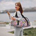 thumbnail image 6 of Rateoe Cute Donuts Pattern Gym Bag for Women, Duffle Bag for Travel with Wet Pocket, Carry on Weekender Bags for Women, Water Resistant Travel Bag Duffel Bag, 6 of 7
