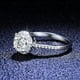 thumbnail image 2 of Anillo de moissanita s925 anillo de plata esterlina tarjeta de inicio 1 quilate bolsa redonda Mosan Diamond joyería de mujer, 2 of 4