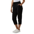 thumbnail image 2 of 32 Degrees Women Nylon Lux Capri (US, Alpha, Small, Regular, Regular, Black), 2 of 4