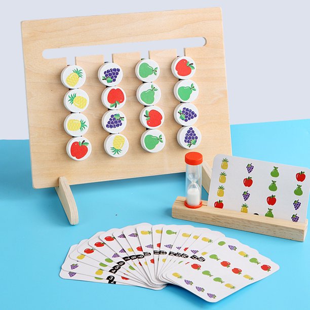 Gwong Juguete Tablero educativo de madera de emparejamiento de frutas de color de doble cara de madera Gwong 30008168