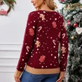 thumbnail image 4 of Suéter informal de Navidad para mujer, suéter de otoño/invierno, jersey de manga larga con patrón de hombre de jengibre, 4 of 4