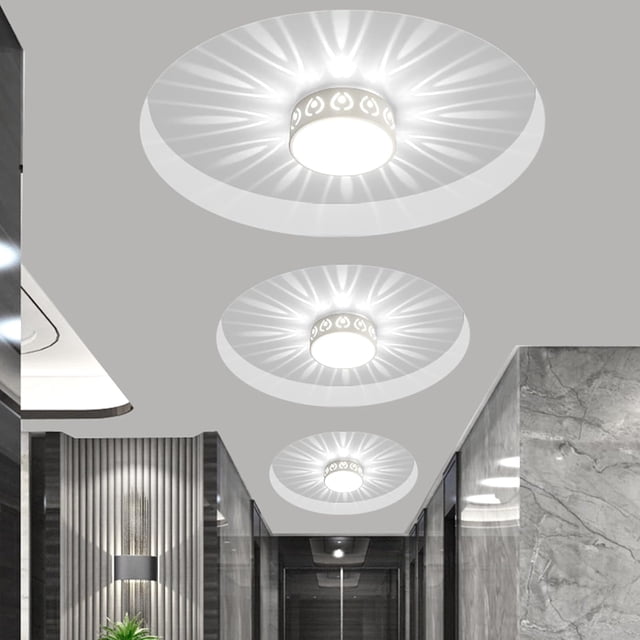 LED Luces de Techo Lámparas de Techo Montadas Empotradas Luz de Techo LED Redonda 5W para Sala de Estar Comedor Recámara, Estudio, Pasillo, Pasillo Blanco