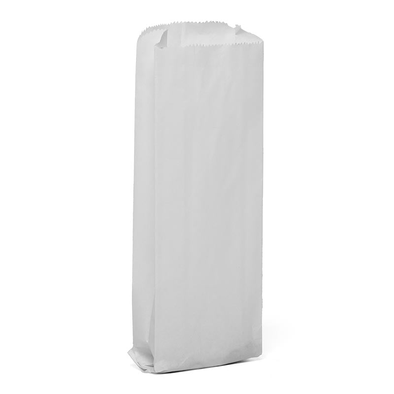 1000ea 5 X 2 X 16 White Quart Liquor Bags Gusset 2" by Paper Mart