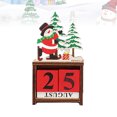 thumbnail image 3 of Christmas Wooden Calendar Decor Desktop Reusable Perpetual Calendar Creative Snowman Design Calendar Block Photography Props for Office Home Table Ornament, 3 of 7