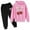 Pink, variant on SUSUSU Girls 2 Piece Outfit Set, Fashion Printed Hoodie and Soft Pants, Comfy Daily Wear, Playful Toddler Youth Clothes