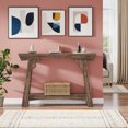 thumbnail image 6 of Rustic Brown 41.3" Long Console Table for Entryway & Living Room | 2-Tier Narrow Farmhouse Entryway Table with Spacious Storage & Sturdy Particleboard Build | Slim Hallway Table, 6 of 6