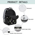 thumbnail image 4 of Unicorn and Green Black Pattern Backpack for School, Cute School Bag with Adjustable Shoulder Straps and Padded Back, 15.3"x11"x6.7", 4 of 5
