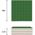 thumbnail image 3 of RYLABLUE Green Check Plaid Set of 4 Coaster for Drinks, Absorbent Ceramic Stone Coasters Cup Mat with Cork Base for Home Kitchen Room Coffee Table Bar Decor, 3 of 4