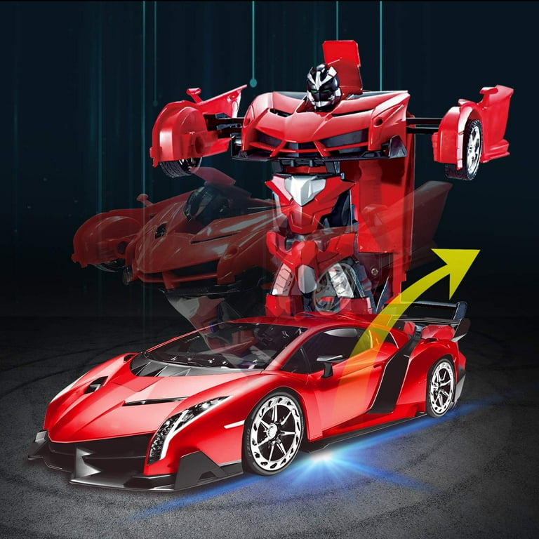 Walmart 1:18 Transform Car Robot Toy, Remote, Rechargeable