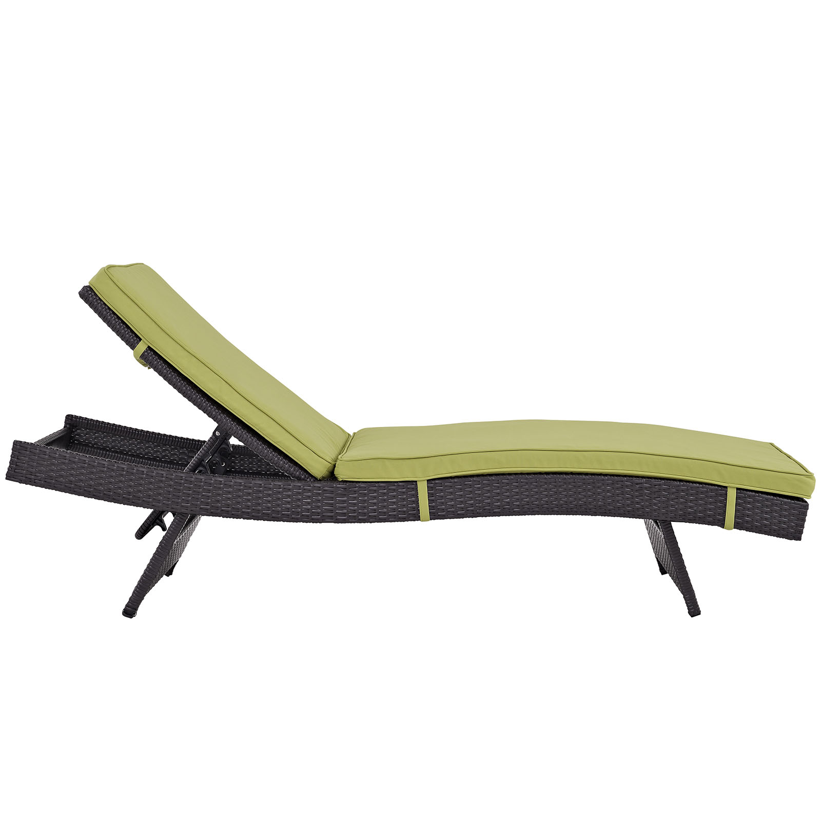 Modway Convene Chaise Outdoor Patio Set of 6 in Espresso Peridot - image 4 of 5