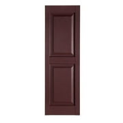 Perfect Shutters Premier Raised Panel Exterior Decorative Shutters, White - 15 x 67 in.
