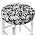 thumbnail image 3 of KLL Tropical Leaves Round Bar Chair Cushion Cover 12 inch ,Bar Stool Protector with Elastic, Soft Washable, 3 of 6