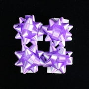 2in. Iridescent Lavender Star Shaped Bows (4)