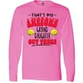 thumbnail image 3 of Inktastic That's My Awesome Granddaughter out There with Softballs Long Sleeve T-Shirt, 3 of 5