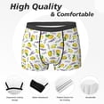 thumbnail image 2 of Men's Boxer Briefs, Lemon Lavender Flowers Soft Comfy Mens Underwear Boxer Briefs Breathable With Widen Waist, 2 of 7