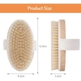 thumbnail image 2 of Body Brush, Natural Bristle Shower Brush, Dry Brushing Back Scrubber for Exfoliating, Massage, Improve Blood Circulation Cellulite, 2 of 5