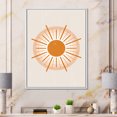 thumbnail image 2 of Designart 'Orange Radiant Sun II' Modern Framed Canvas Wall Art Print, 2 of 5