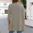 thumbnail image 6 of Tunic Cardigan Women Fall - 3/4 Sleeve Open Front Dressy Blouse Lightweight Knit Office to Evening Layer Minimalist Core Loose Fit, 6 of 8