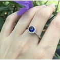 thumbnail image 4 of HeartsAndYou 1.3ct Natural Sapphire & Diamond Halo Solitaire Ring 100% 14k SOLID White Gold, 4 of 8