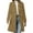 Khaki ①, variant on qucoqpe Womens Elegant Wool Coats Fall Winter Thicken Trench Coat Long Sleeve Single Breasted Jackets Work Office Outwear