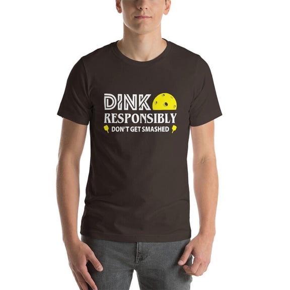 Dink Responsibly Pickleball T-Shirt, Funny Pickleball Player Graphic Tee, Pickleball Lover Gift Shirt for Men Women