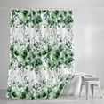thumbnail image 4 of Green Floral Shower Curtain Set, Waterproof Shower Curtains for Bathroom, Vintage Farmhouse Garden Flower Leaves Washable Fabric Cloth Bath Curtain for Bathtub Decoration with Hooks 48x72 Inches, 4 of 9