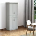 thumbnail image 4 of HOMCOM Modern Kitchen Pantry with Shelves, Grey, 4 of 10