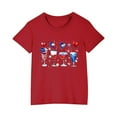 thumbnail image 3 of Jinhomg Girls Holiday Tops Novelty America Flag Patriotic Tees Fourth of July Themed Short Sleeve T-Shirts Toddler Kids 2025 Party Costumes Red 5 Years, 3 of 9