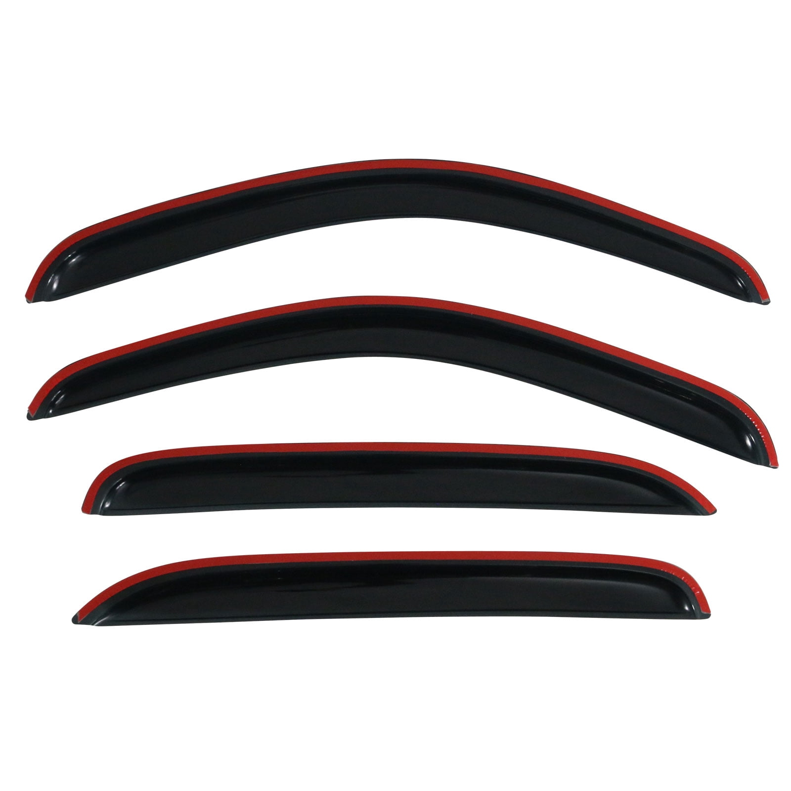 Ikon Motorsports Window Visors Fit 08-13 Chevy Silverado GMC Sierra Crew Cab Acrylic 4Pc Set Outside Mount
