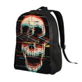 thumbnail image 2 of Gaeub Glitch Screaming Skull Print Unisex Backpacks, College Bookbag,Daypack with Padded 15" Laptop Sleeve,for School, Work, and Travel, 2 of 8