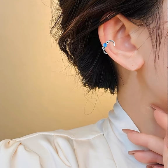YYKihy Small Cartilage Hoop Earrings For Women Men Opal Silver Earrings 316L Surgical Hinge Huggie Hoop Earrings For Tragus Jewelry Earrings Nose Ring