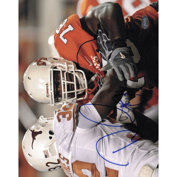 Russell Okung Autographed 8x10 Photo Texas Longhorns MCS Holo #63329