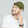 thumbnail image 4 of Xihbxyly Turbante para Hombre, Forrado con Satén y Seda, Diseño Elástico Ajustable, Cómodo para Rastas, Ligero y Transpirable, Perfecto para Dormir o Actividades Al Aire Libre, Talla Única, Versátil, 4 of 4