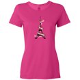 thumbnail image 3 of Inktastic Eiffel Tower in Paris with Flowers and Pink Banner Women's T-Shirt, 3 of 5