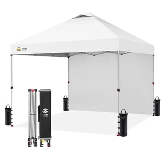 Coleman Instant Canopy 4✖️4 Coleman Sun Shelter 10x10 Canopy with Sunwall UV Protection Gray