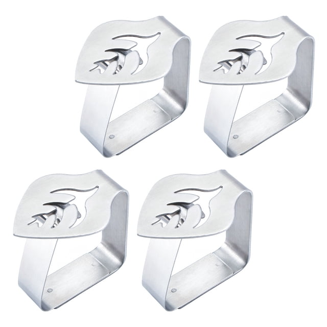 Oubit 4PCS Stainless Steel Table Cloth Clips Adjustable Table Cover Clamps Table Cloth Holders for Home Picnic Party Wedding Outdoor and Indoor