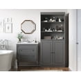 thumbnail image 3 of 100% Solid Wood 32" Bathroom Cabinet with Solid Doors, 2-Drawers and Adjustable Shelves, 3 of 6