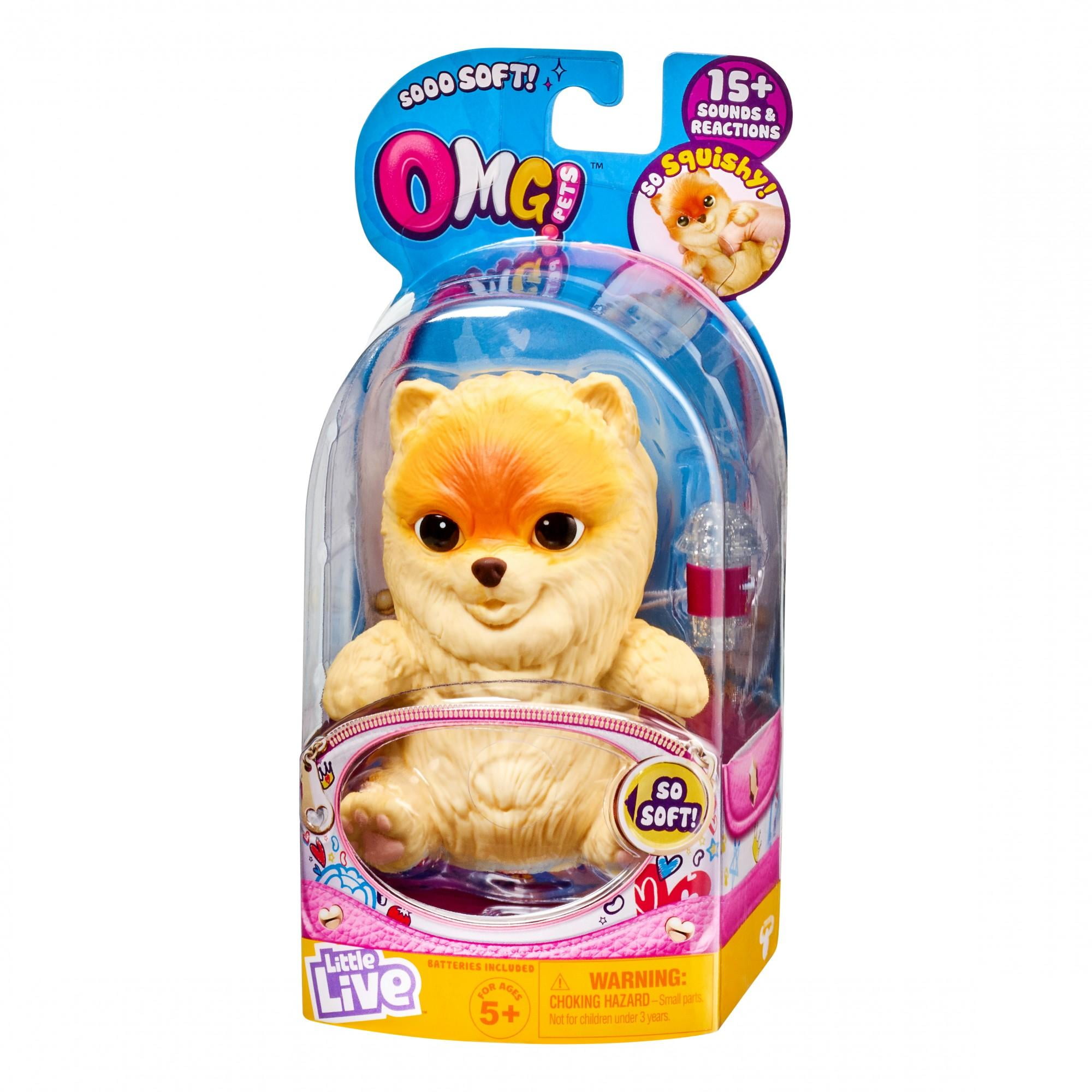Little Live Omg Pets Soft Squishy Puppy Dog That Comes To Life Cries And Eats Pomeranian Walmart Com Walmart Com
