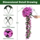 thumbnail image 4 of Flores artificiales colgantes para exteriores, hiedra violeta, plantas y flores colgantes falsas para el hogar, bodas, jardín, patio, cestas colgantes, guirnalda de glicina, ramo de orquídeas,, 4 of 8