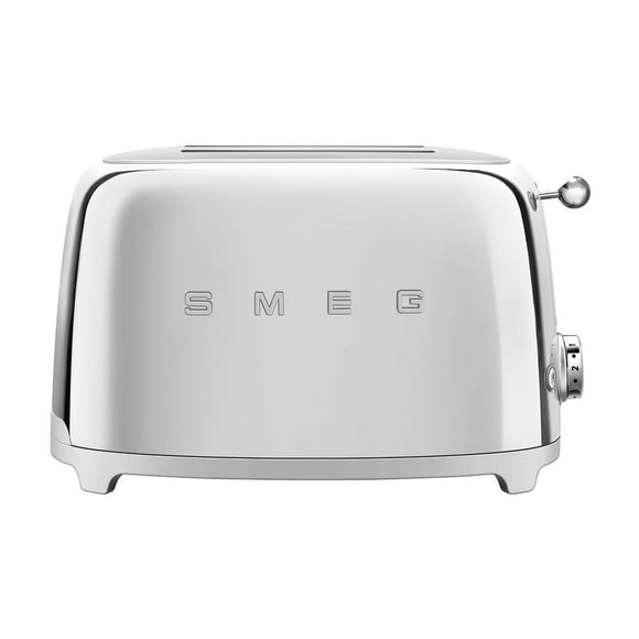 Smeg TSF01SSUS Tostadora 2 rebanadas, color Cromado y Metálico
