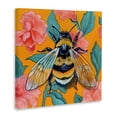 thumbnail image 2 of Stupell Industries Bohemian Bumble Bee & Flower Pattern Canvas Art, 36 x 36, by Kate Jarvik Birch, 2 of 8