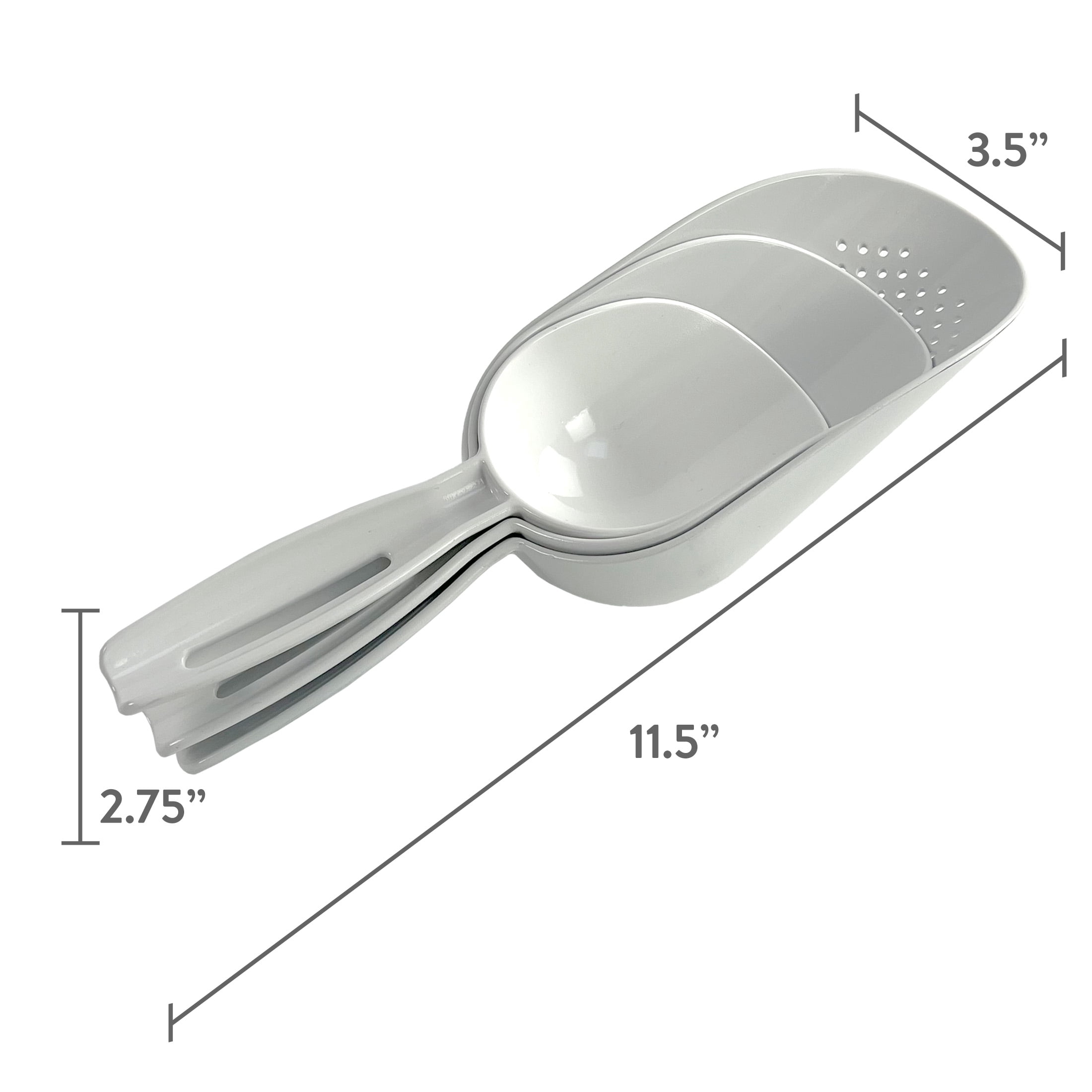 3 SCOOP | 3スクープ| きちスクープ Mainstays 3 Piece Scoop Set Food Grade Polypropylene, Nesting Ice