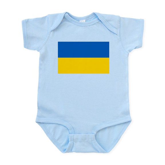 CafePress - Flag Of Ukraine Body Suit - Baby Light Bodysuit, Size Newborn - 24 Months