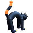 thumbnail image 4 of Haunted Hill Farm 10-Ft. Tall Pre-lit Inflatable Black Cat, HIBCAT103-L, 4 of 12