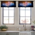 thumbnail image 4 of LALILO Kitchen Curtain Valance Holiday Firework Rod Pocket Window Curtain 52"x 18" Set of 2, 4 of 6