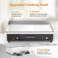 thumbnail image 3 of Ktaxon 30" Electric Griddle, 3000W Flat & Stripe Top Grill with Dual Temp Control, 3 of 8