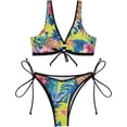 thumbnail image 2 of Dreamtimes Pineapple Zig Zag Bikinis Swimsuit Set for Women, XX-Large, 2 of 7
