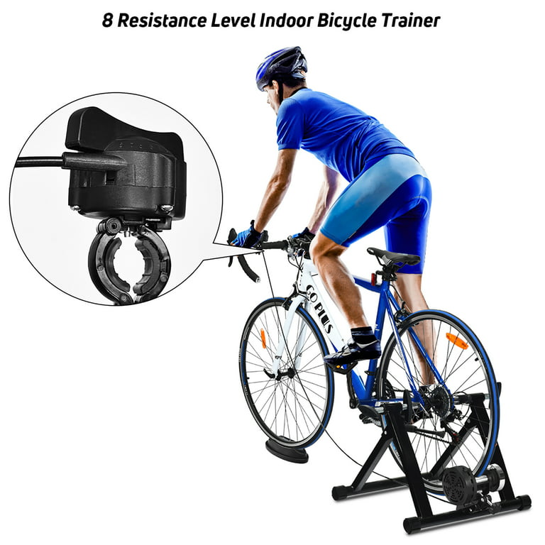 Costway Bike Trainer Bicycle Exercise Stand w/ 8 Levels Resistance 